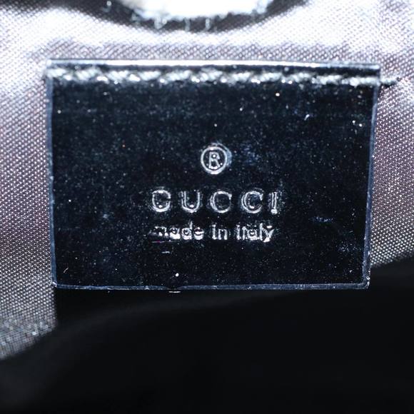 GUCCI Vanity Cosmetic Pouch Nylon Canvas Black 039 0951 Auth ep2207 - Picture 15 of 16